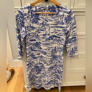 Mahi Gold Set Sail in Sailor Blue Bimini Dress Small